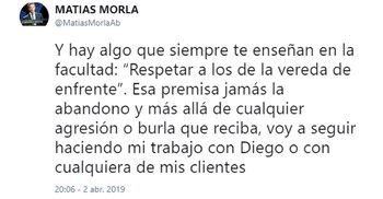 Los tuits de Matías Morla