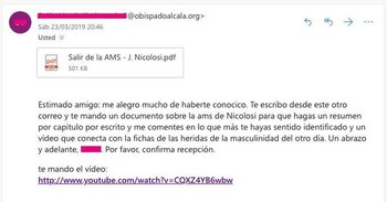 Un mensaje recibido por el