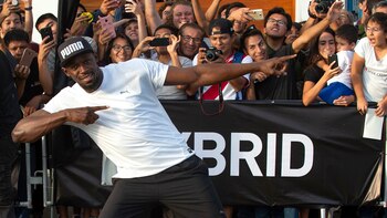 Usain Bolt hizo su clásica