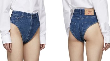 La marca francesa Y/Project presentó estos culotte jeans.
