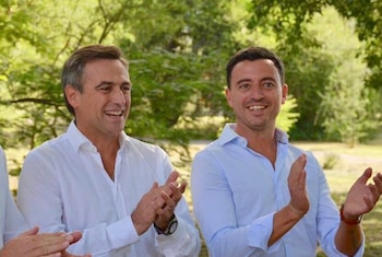 Ramón Mestre junto a Rodrigo