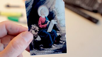 Su tarjeta de presentación. (Crédito: Matías Iaccarino / VamosViendo Cine)