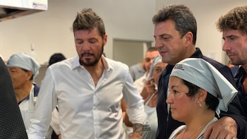 Marcelo Tinelli junto a Sergio Massa en San Fernando