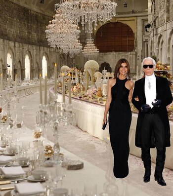 Lagerfeld y Madame Roitfeld dos