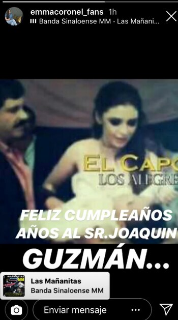 La cuenta Emma Coronel fans también aprovechó para felicitar al capo (Foto: therealemmacoronel)