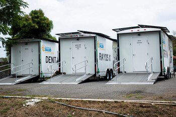 Un conjunto de unidades móviles