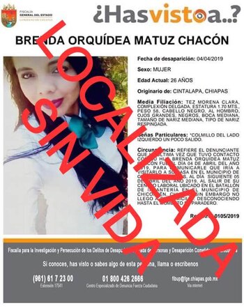 Matuz habló con su familia por última vez el viernes pasado y el domingo se denunció su desaparición (Foto: Especial)