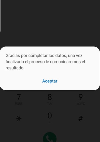 Una vez finalizado el proceso,