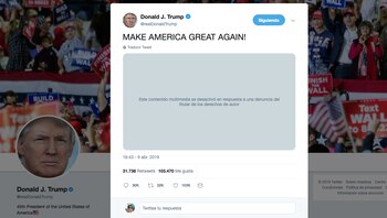 “Este contenido multimedia se desactivó