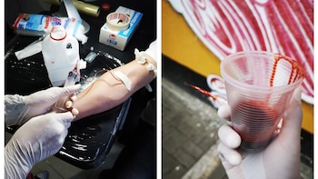 Para realizarlo recogió litro y