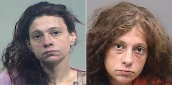 Amber Finney, de 35 años, robó un banco en Warren, estaba en libertad condicional por haber sido declarada culpable de abusar de su mascota en 2017 (Fotos: Trumball County Sheriff y Warren County Police)