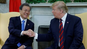 Donald Trump recibió a Moon