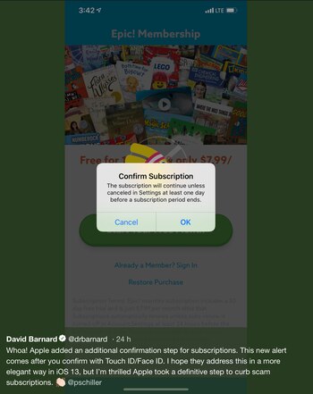 La segunda verificación aparece después