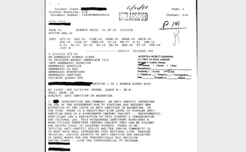 Un extenso telegrama de seis