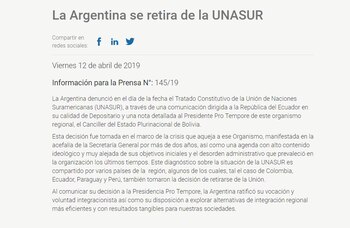 El comunicado de prensa de