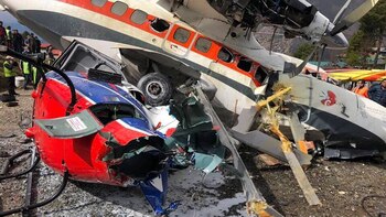 El avión se estrelló poco