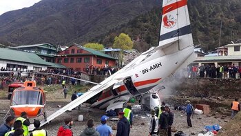 La aeronave se estrelló cerca