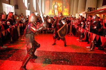 Exhibición de lucha medieval