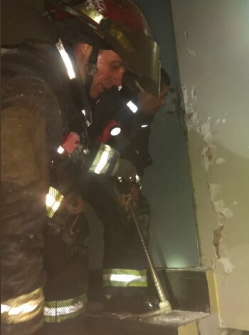 Varias dotaciones de bomberos lucharon