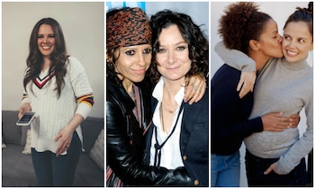 Varias famosas y sus parejas