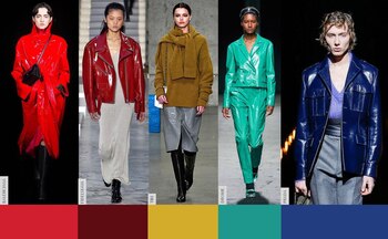 Charol y vínilo en color,