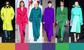 Outfits monocolor sobre las pasarelas.