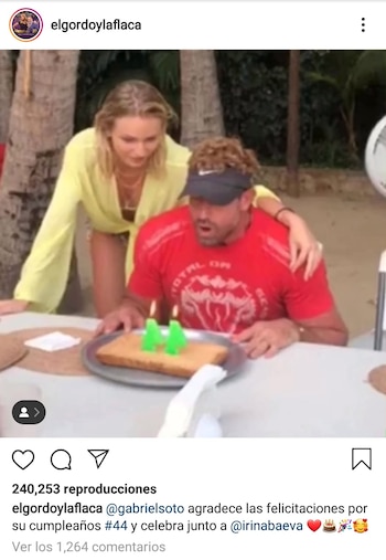 Irina Baeva acompañó a Gabriel