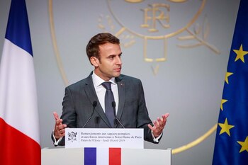 El presidente francés Emmanuel Macron