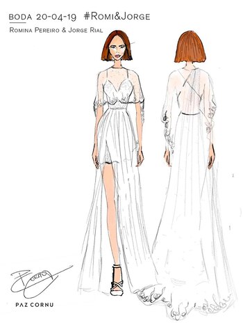 Boceto del vestido de novia