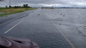 El agua creció sobre los