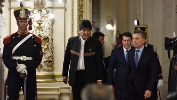 Evo Morales y Macri al