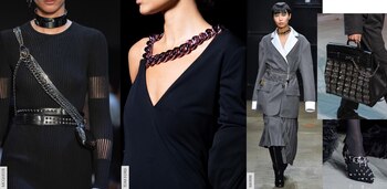 Cadenas en prendas y accesorios.