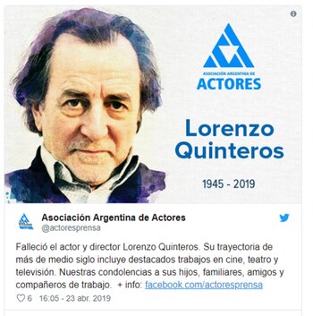 El tuit de la Asociación