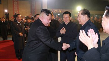 Kim Jong-un partió en su