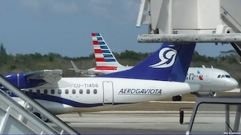 Un avión de Aerogaviota en