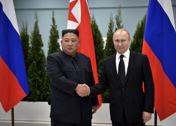 Vladimir Putin y Kim Jong-un