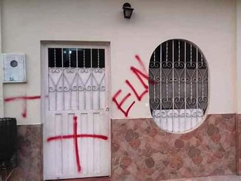 Hubo pintadas del ELN