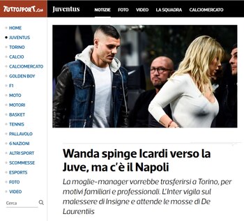 Wanda Nara habría elegido Juventus