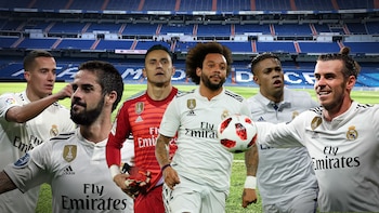 Varios jugadores del Real Madrid