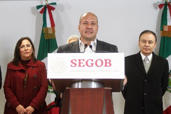 Enrique Alfaro, durante una conferencia