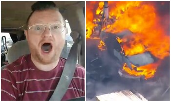 Un youtuber captó el momento