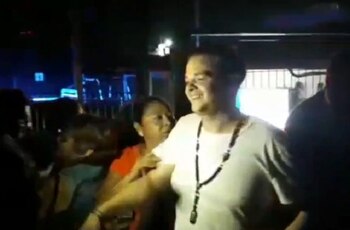 El acusado a su salida