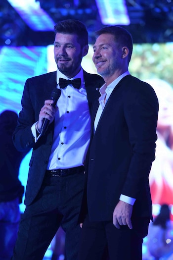 Marcelo Tinelli junto a Adrián