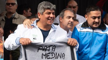 Pablo Moyano con un buzo