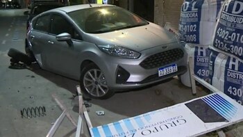 El auto recibió un golpe