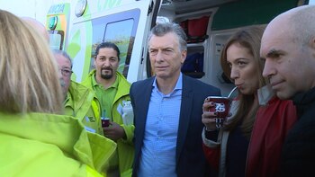 Macri, Vidal y Rodríguez Larreta compartieron una visita a Lanús el 1° de mayo