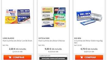 Hojitas de afeitar hoy en internet