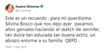 El mensaje de Susana Giménez