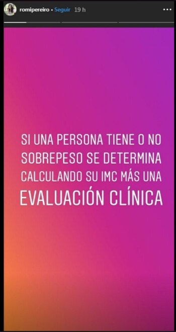 La licenciada en nutrición se