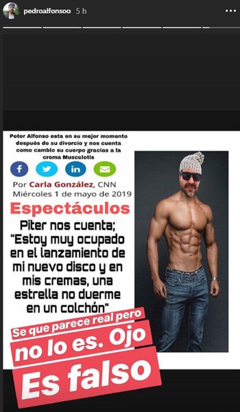 La desmentida de Pedro Alfonso